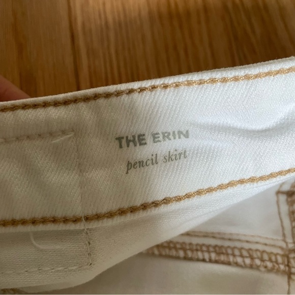 Adriano Goldschmied Denim The Erin Pencil Skirt 1 Year Neutral White Size 24R - Picture 8 of 10